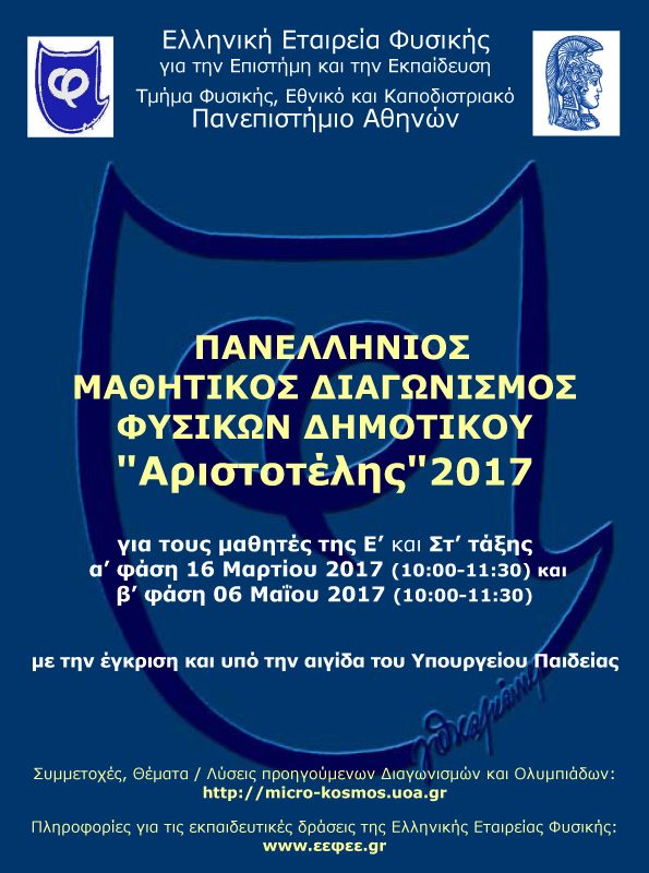 διαγωνισμός φυσικής 2017